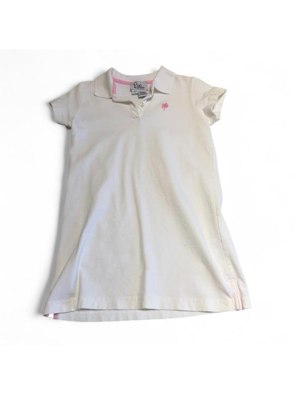 Lily Pulitzer White Polo Shirt Dress Girls 6 Resortwear Summer Preppy Classic